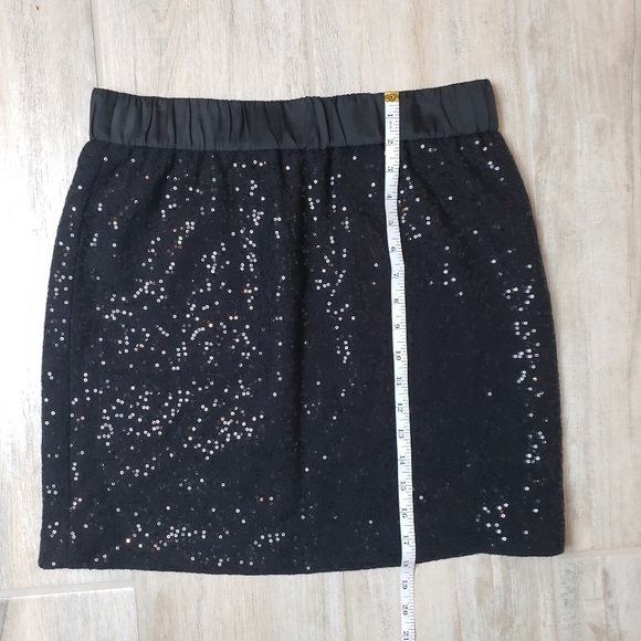 LOFT Ann Taylor Sequin Black Pencil Skirt size S - Picture 4 of 7